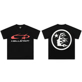 High weight HELLSTAR Hellstar American style trendy short sleeved graffiti vintage niche men's and women's t-shirts (15)