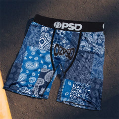 PSD American Trendy Brand Men's Quick Drying Explosive Knitted Comfortable Printed Extended Flat Angle Sports Underwear Quadrangle Pants (20)