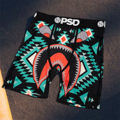 PSD American Trendy Brand Men's Quick Drying Explosive Knitted Comfortable Printed Extended Flat Angle Sports Underwear Quadrangle Pants (3)