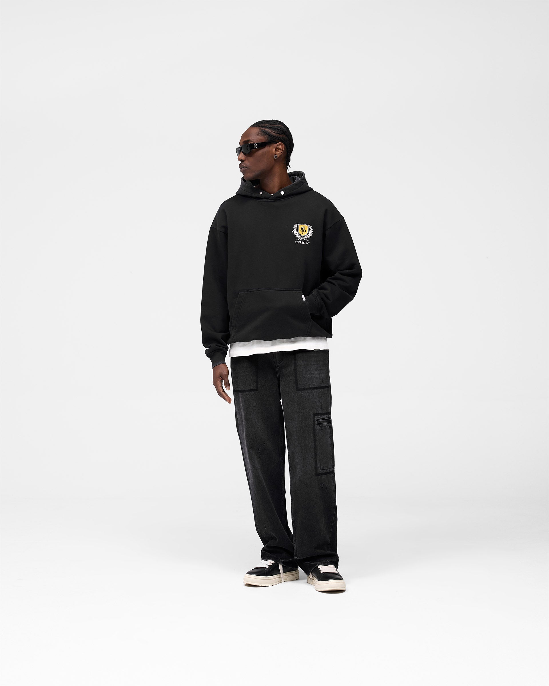 Crest Hoodie - Vintage Black