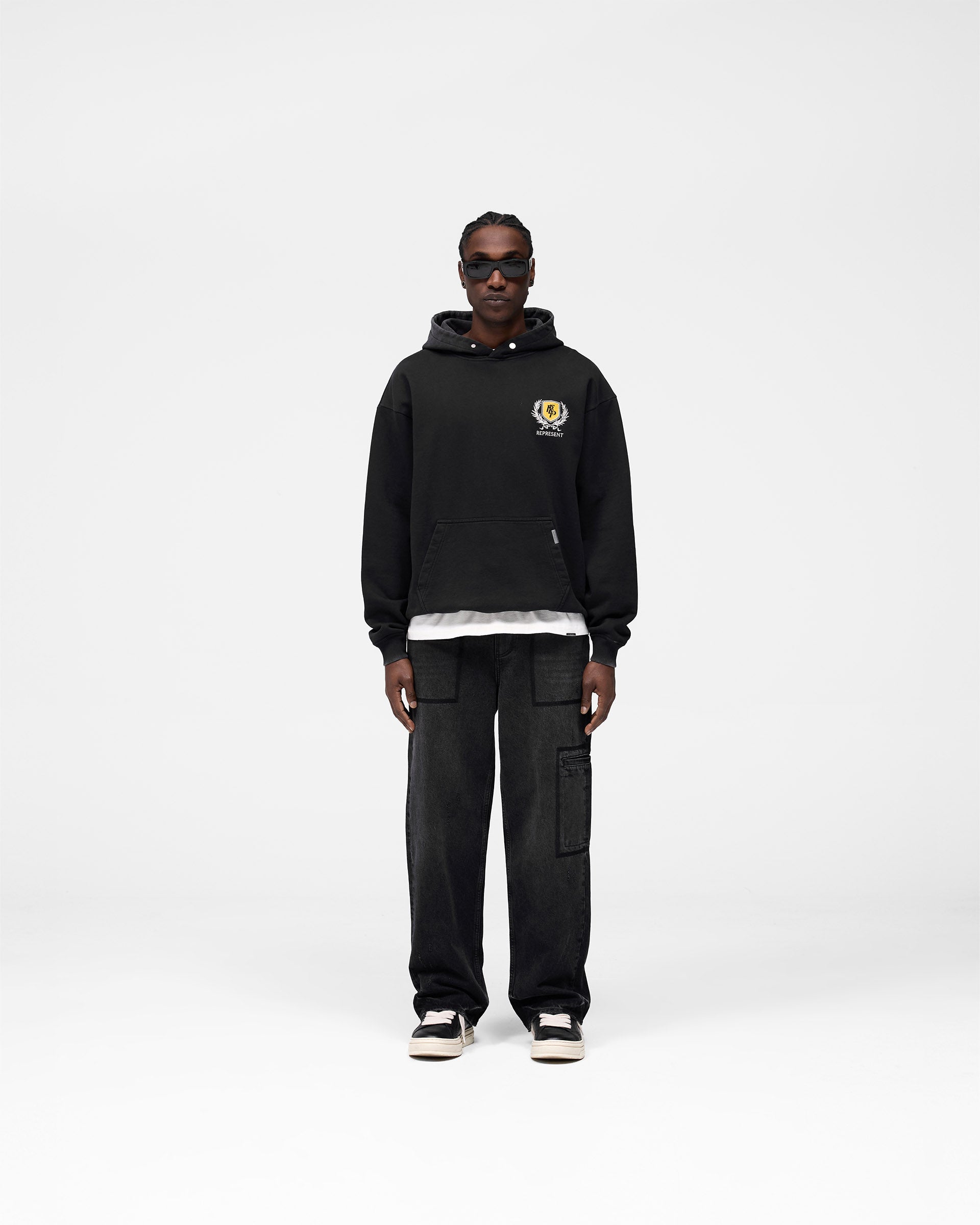 Crest Hoodie - Vintage Black