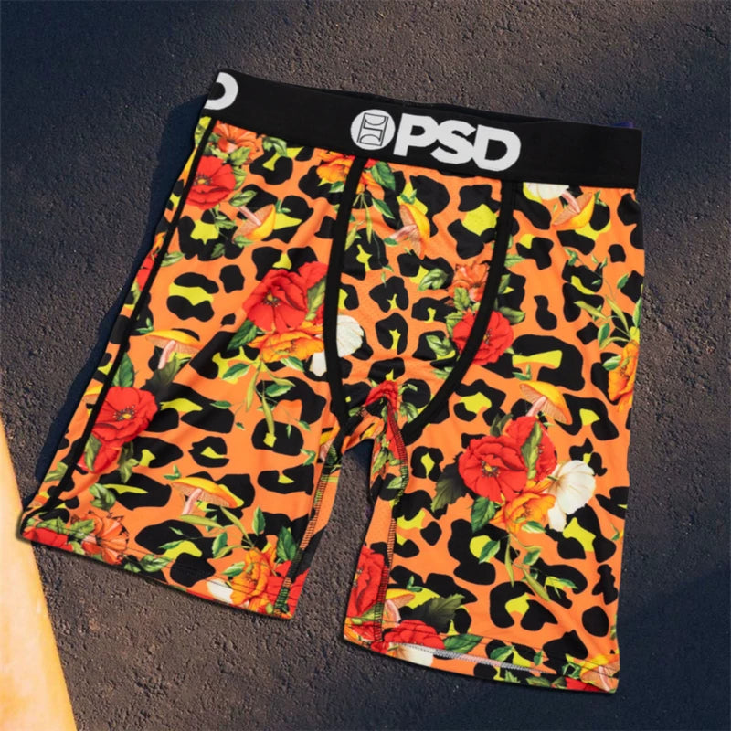 PSD American Trendy Brand Men's Quick Drying Explosive Knitted Comfortable Printed Extended Flat Angle Sports Underwear Quadrangle Pants (5)