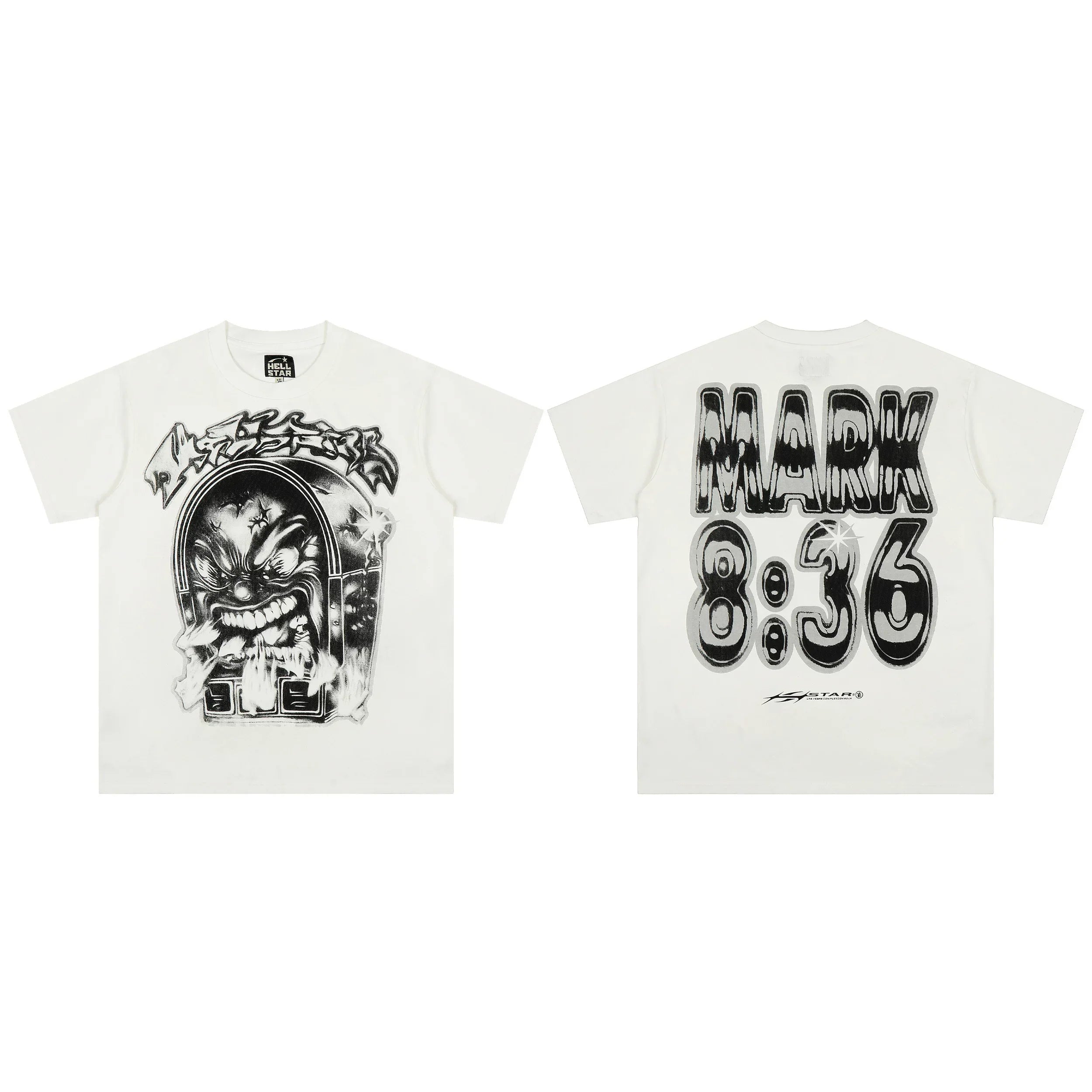 High weight HELLSTAR Hellstar American style trendy short sleeved graffiti vintage niche men's and women's t-shirts (27)