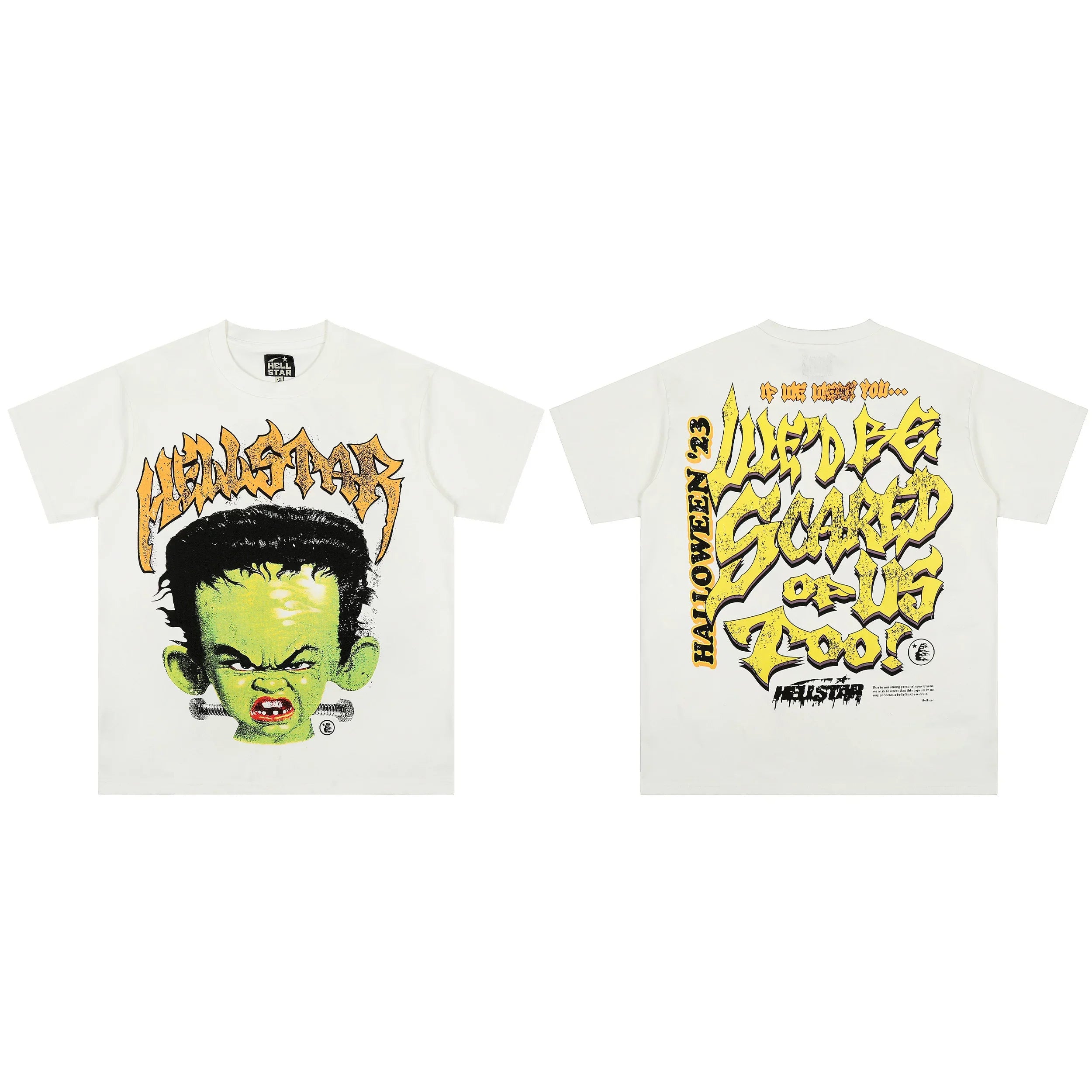 European and American style heavyweight HELLSTAR Hell Star short sleeved men's trendy brand digital graffiti Vintage women's loose T-shirt (18)