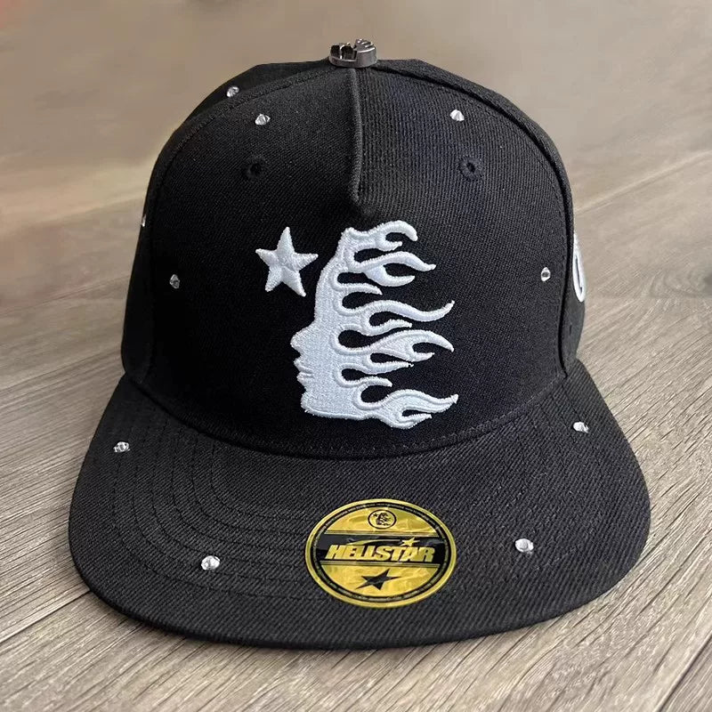 Hellstar Studios fitted hat embroidered logo men's and women's casual sports baseball hat (2)