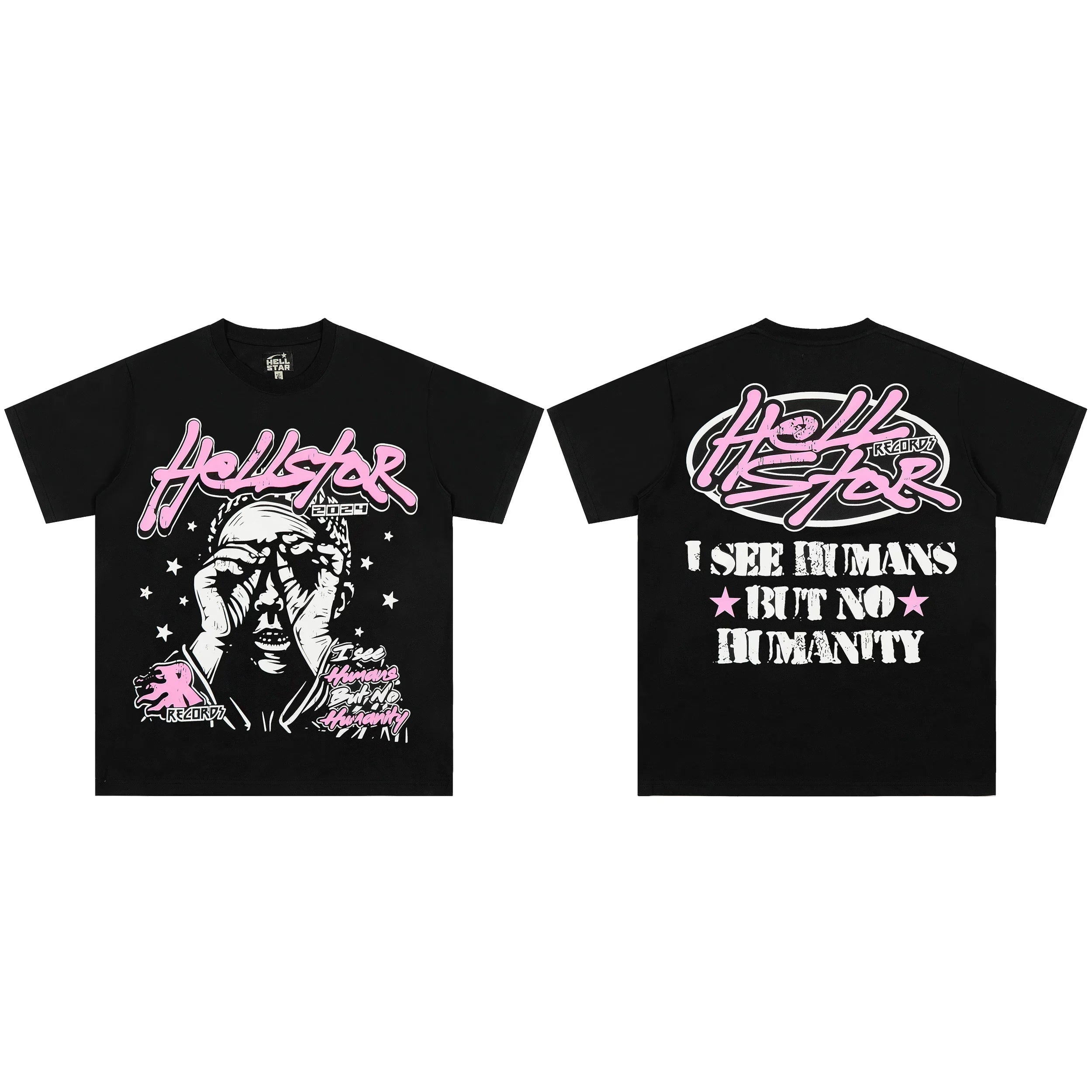 High weight HELLSTAR Hellstar American style trendy short sleeved graffiti vintage niche men's and women's t-shirts (18)