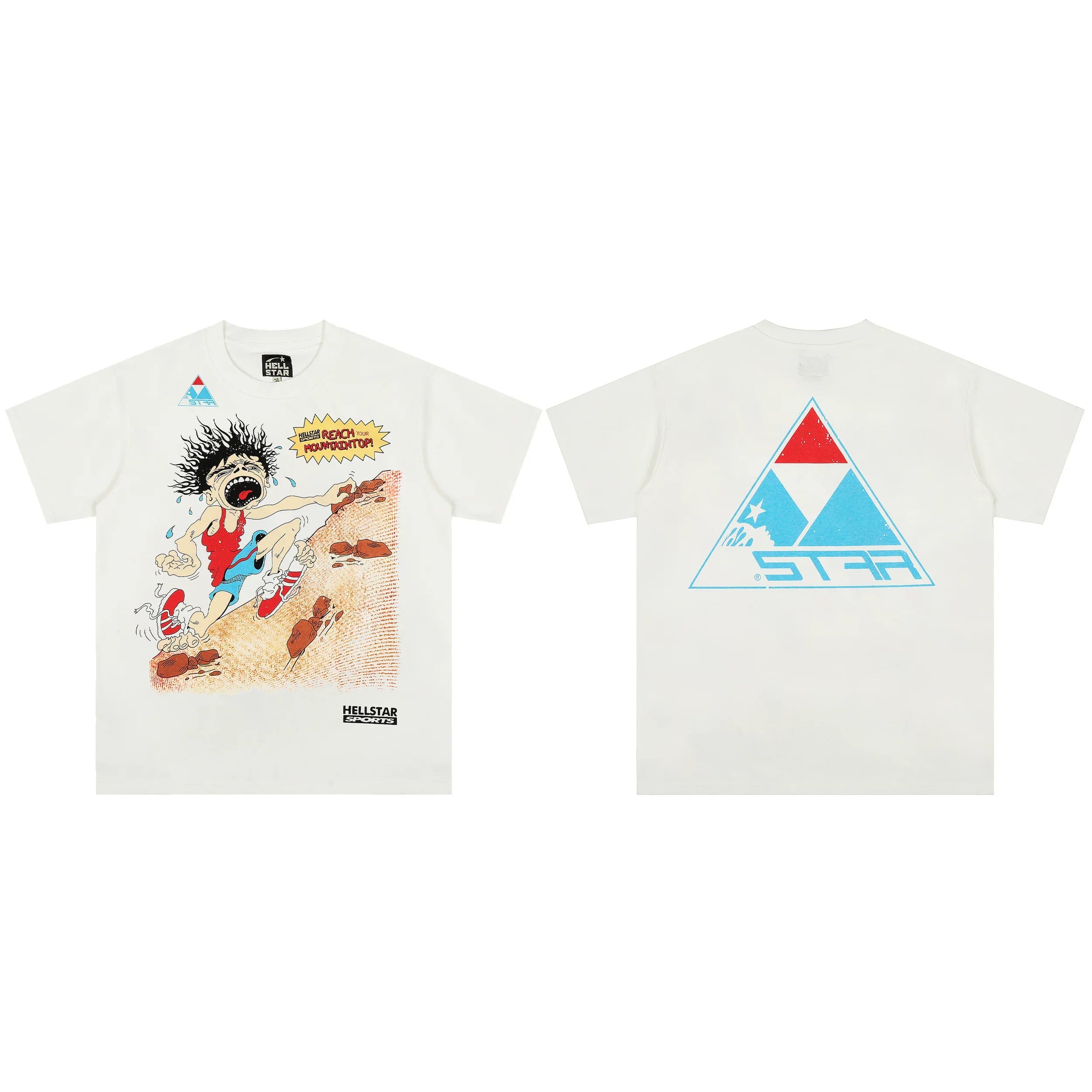 European and American style heavyweight HELLSTAR Hell Star short sleeved men's trendy brand digital graffiti Vintage women's loose T-shirt (20)