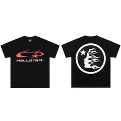 High weight HELLSTAR Hellstar American style trendy short sleeved graffiti vintage niche men's and women's t-shirts (15)