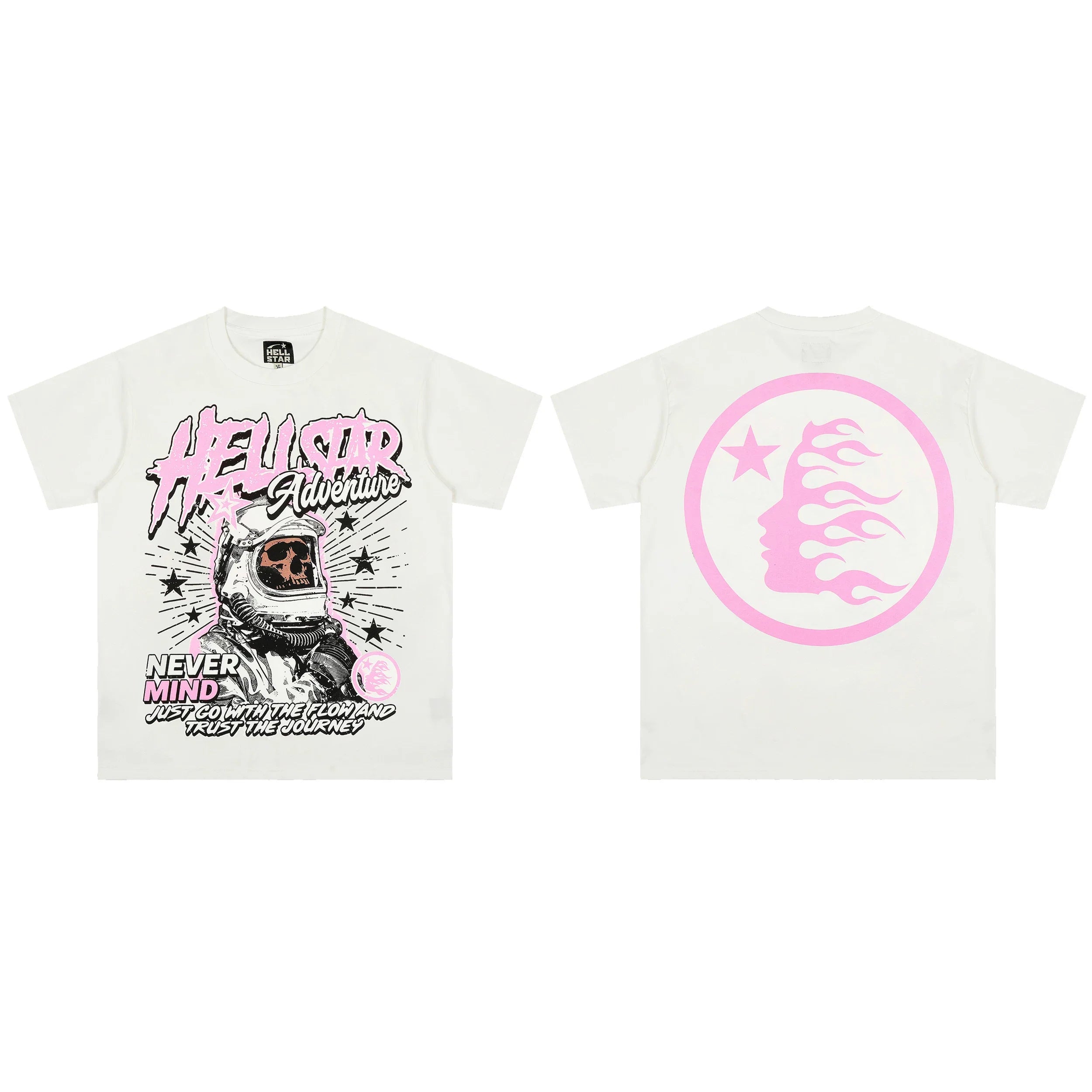 European and American style heavyweight HELLSTAR Hell Star short sleeved men's trendy brand digital graffiti Vintage women's loose T-shirt (2)