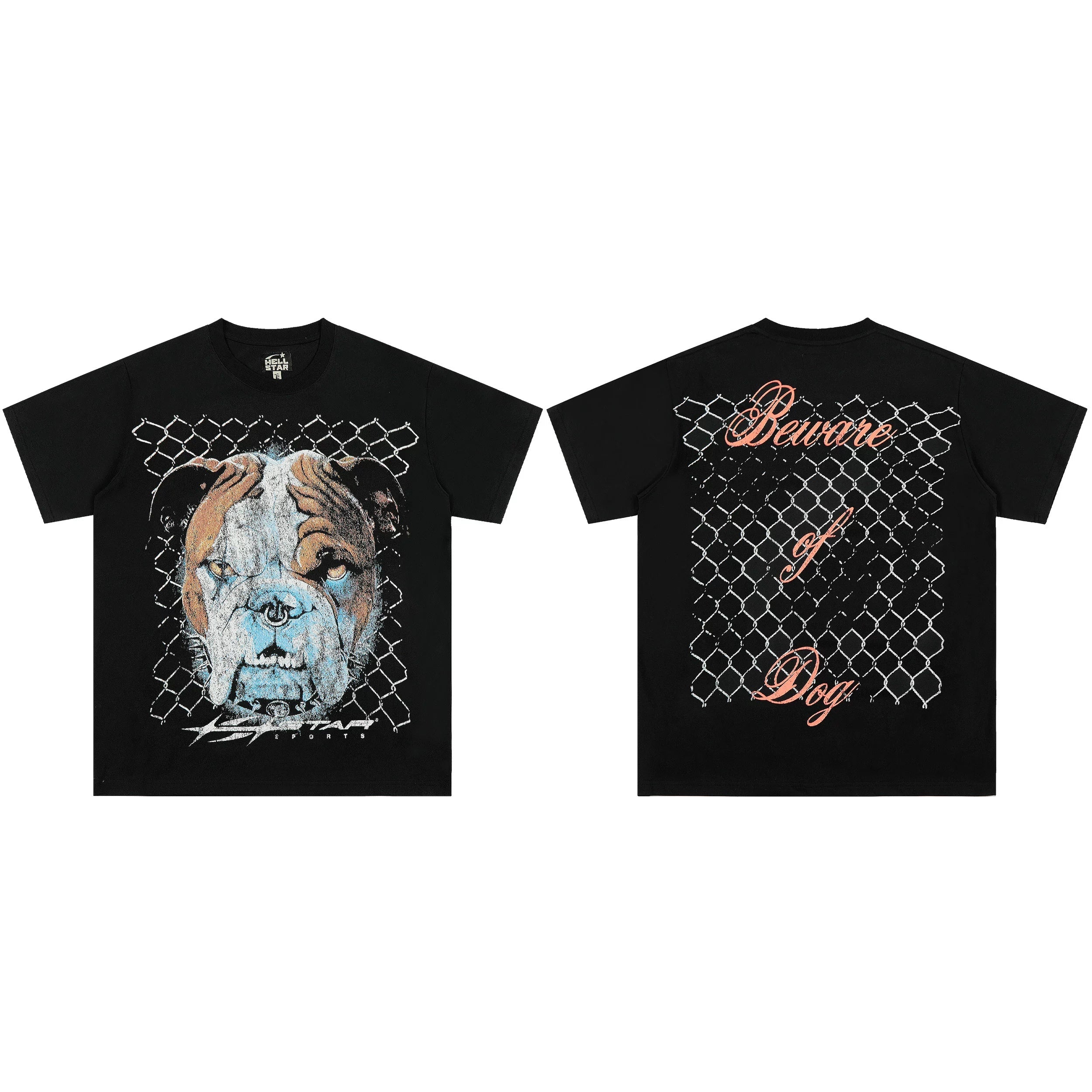 High weight HELLSTAR Hellstar American style trendy short sleeved graffiti vintage niche men's and women's t-shirts (14)