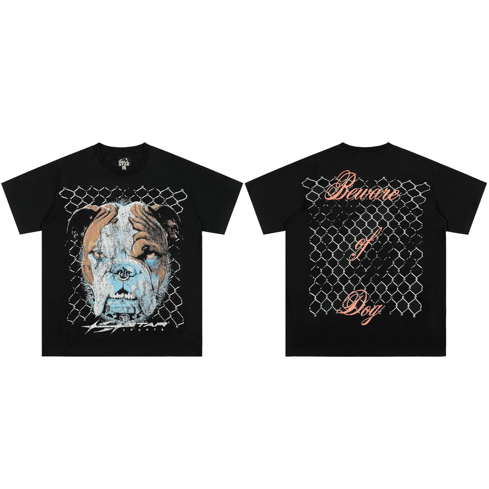 High weight HELLSTAR Hellstar American style trendy short sleeved graffiti vintage niche men's and women's t-shirts (14)